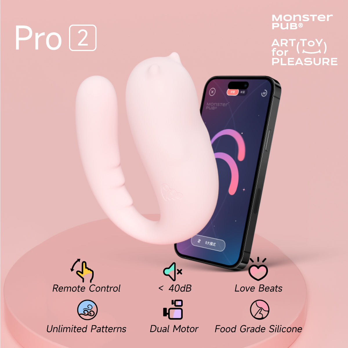 Smart Remote App Control Vibrator Monster Pub 2 Unlimited Distance Blu loveinlike Smart Remote App Control Vibrator Monster Pub 2 Unlimited Distance Blu loveinlike