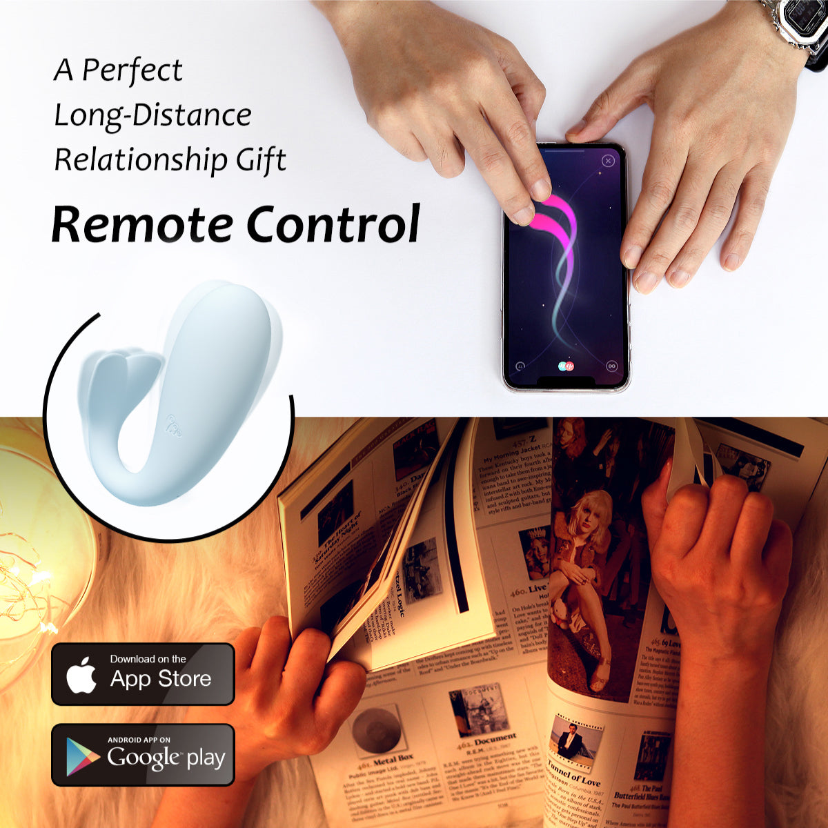 Monster Pub 1X G Spot Remote Vibrator With App Wand Thrusting Vibrator