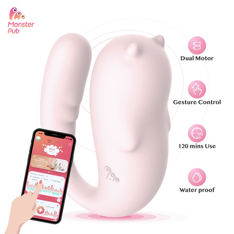 Monster Pub® Wireless Remote Vibrator Unlimited Distance App Smart Control